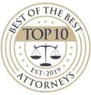 best of the best top 10 attorneys badge